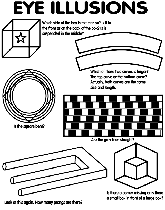 optical illusions visual aid worksheet | Art Work Design Ideas | Pin…