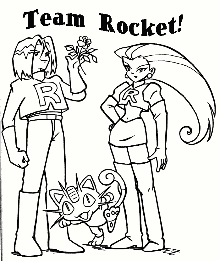 Pokemon team rocket coloing pages | Disney Coloring Pages