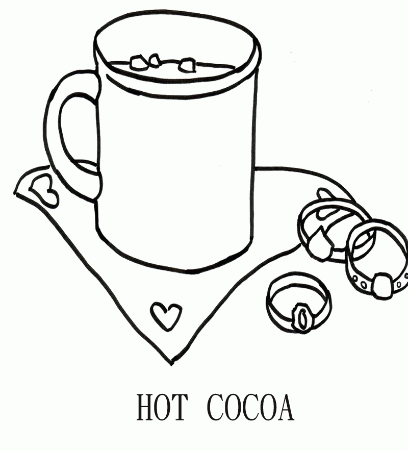 Hot Chocolate Coloring Page.