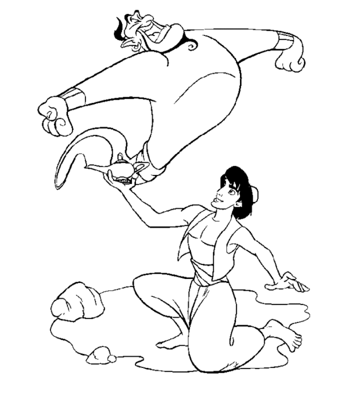 Download Genie Coloring Pages Disney
