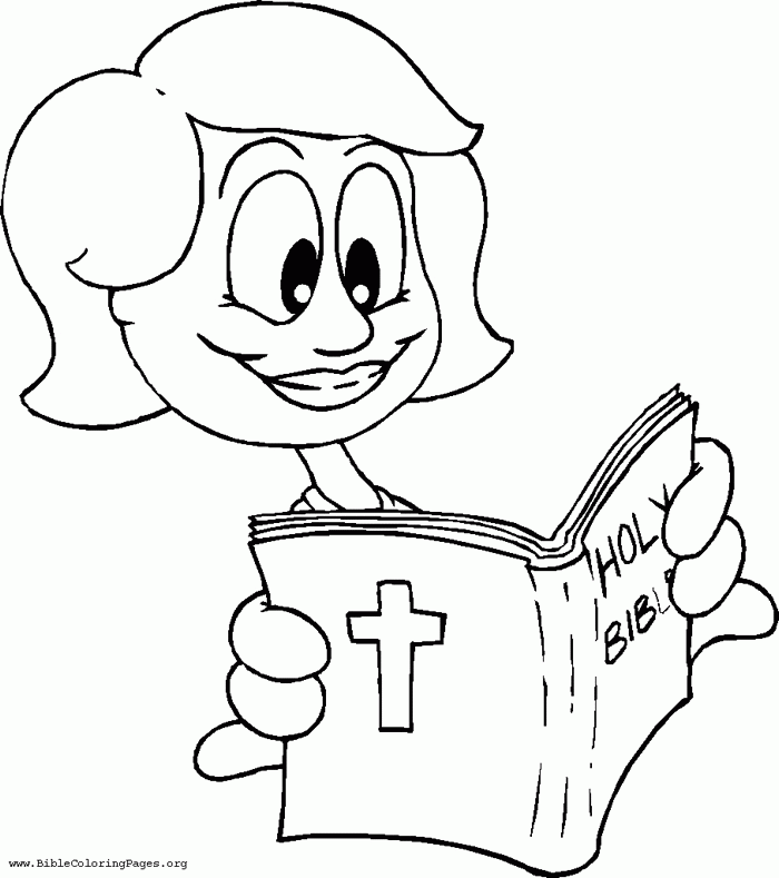 reading the bible Colouring Pages
