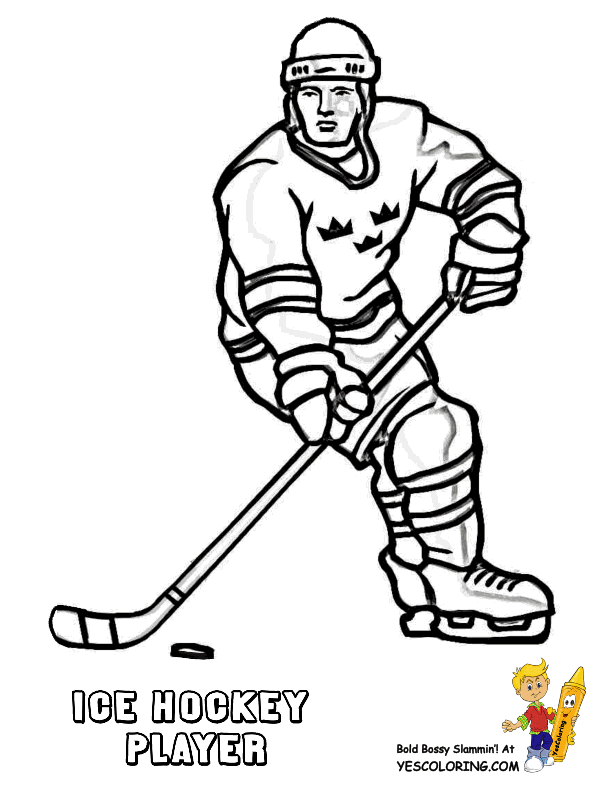 Coloring Pages Book Kids Boys Hockey