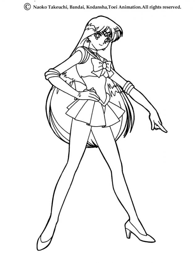 SAILOR MOON coloring pages - Rei in her Super Sailor Mars form