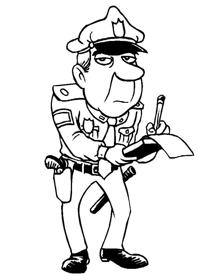 Police Officer Coloring Page - Police Coloring Pages : iKids 