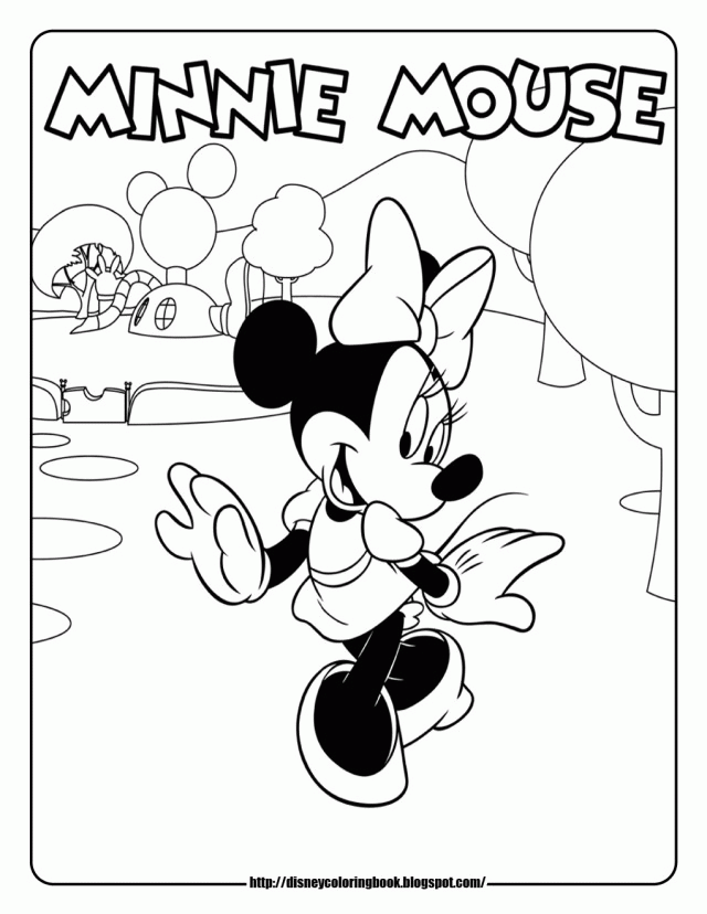 Free Printable Disney Minnie Mouse Cartoon Coloring Pages Disney 