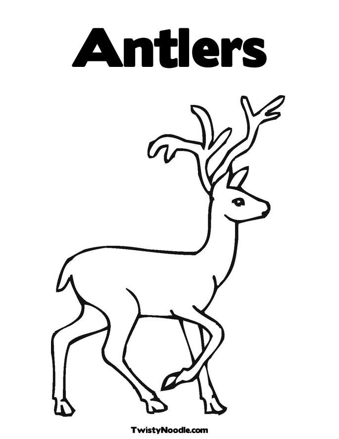 Deer Antler Coloring Page