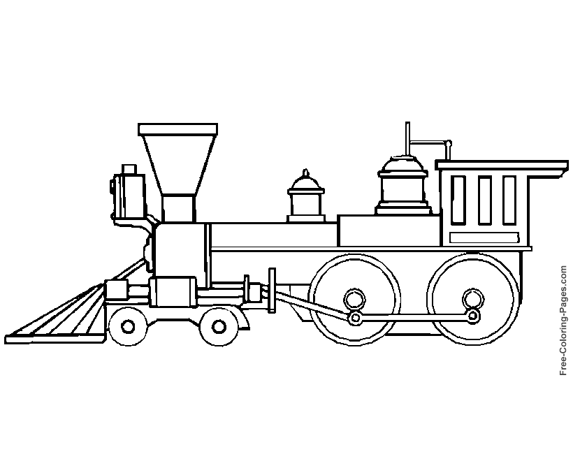 Kids coloring pages - Train 02
