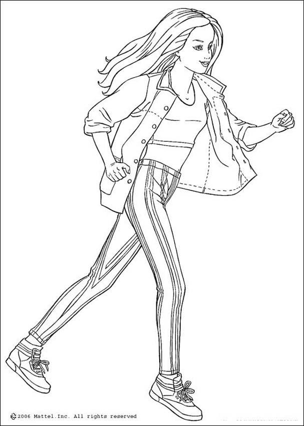 BARBIE DOLL coloring pages - Sport Barbie