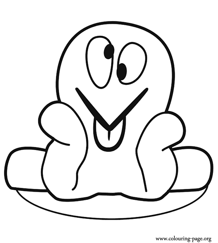 pocoyo fred the funny octopus coloring page
