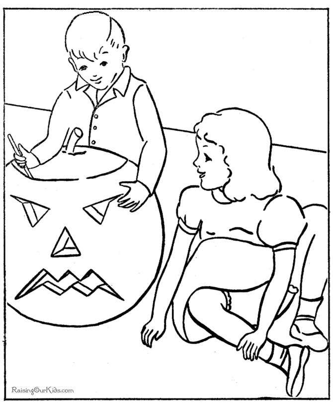 Printable pumpkin coloring page - 029
