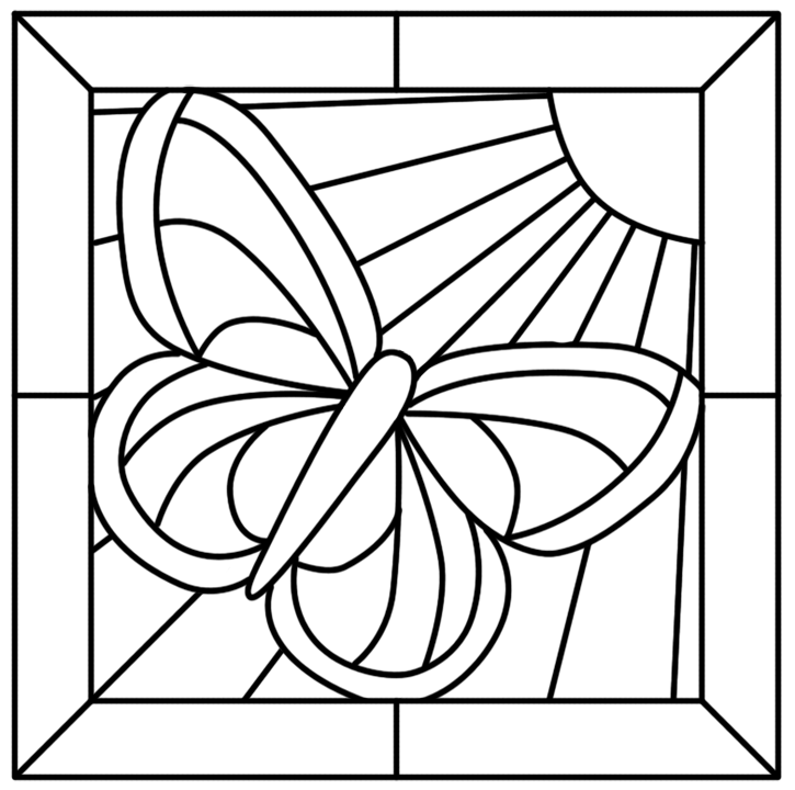 stain glas Colouring Pages