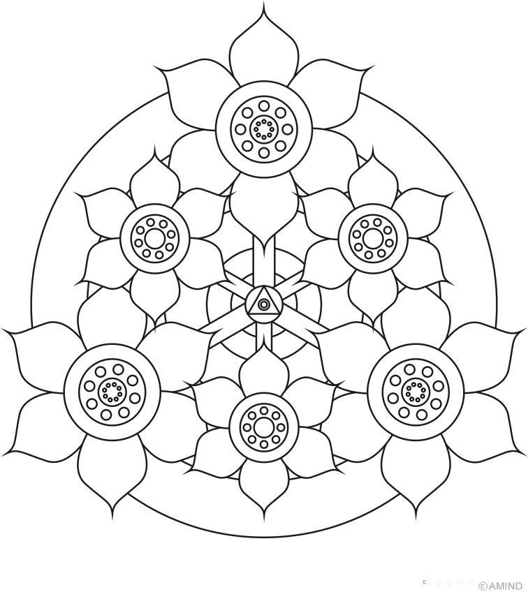 Flower Mandala Coloring Pages - Coloring Home