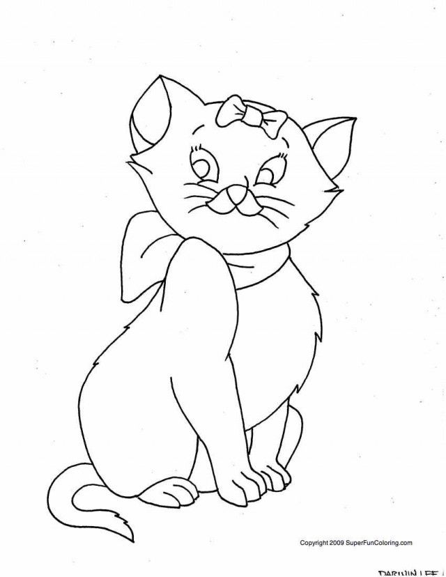 Cute Cat Coloring Pages 48940 Label Cute Cartoon Cat Coloring 