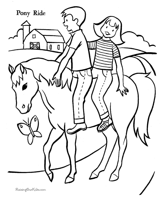 Running Horses Coloring Pages