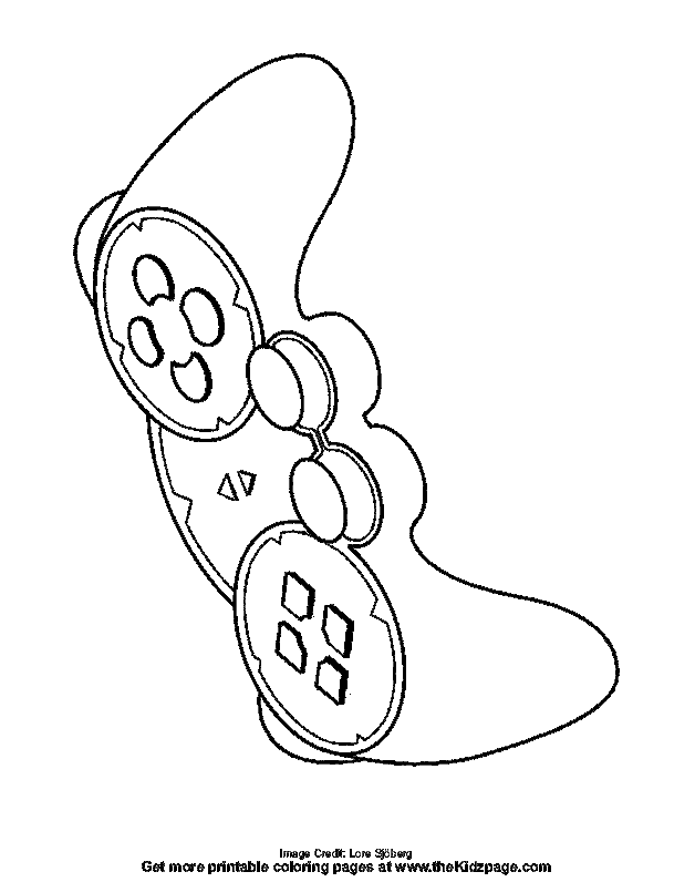 Game Controller - Free Coloring Pages for Kids - Printable 