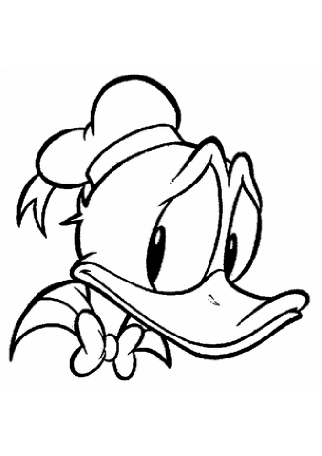 Donald Duck Face Disney Coloring