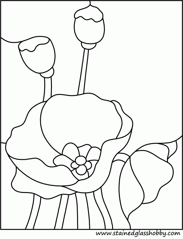 Flower 2 design stained glass