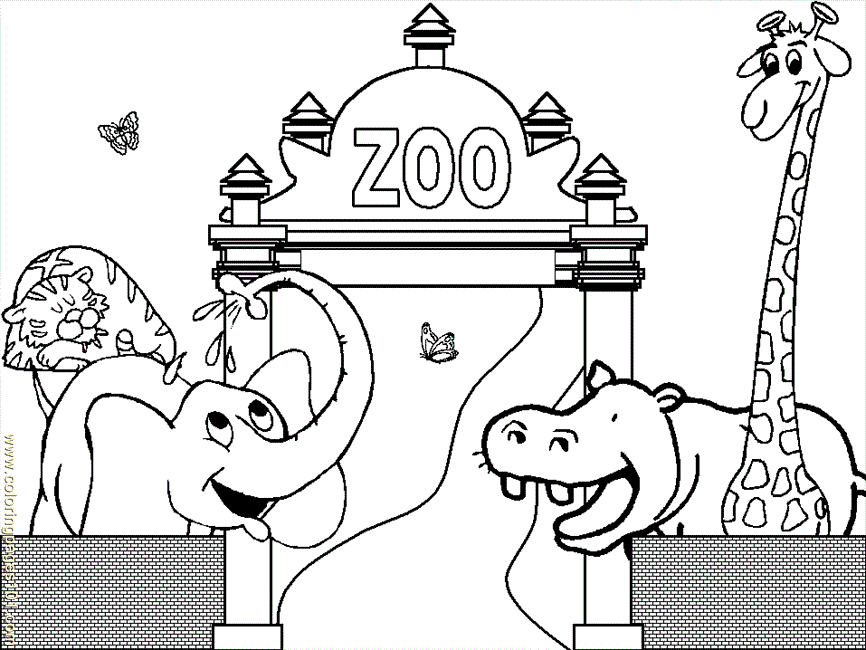 Printable Zoo Coloring Pages - Coloring Home