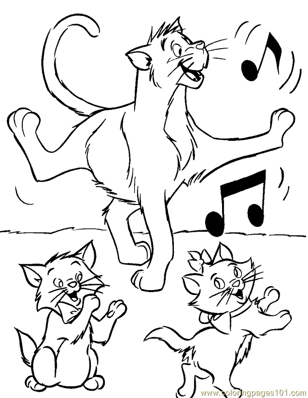 The Aristocats Coloring Page | Aristocats