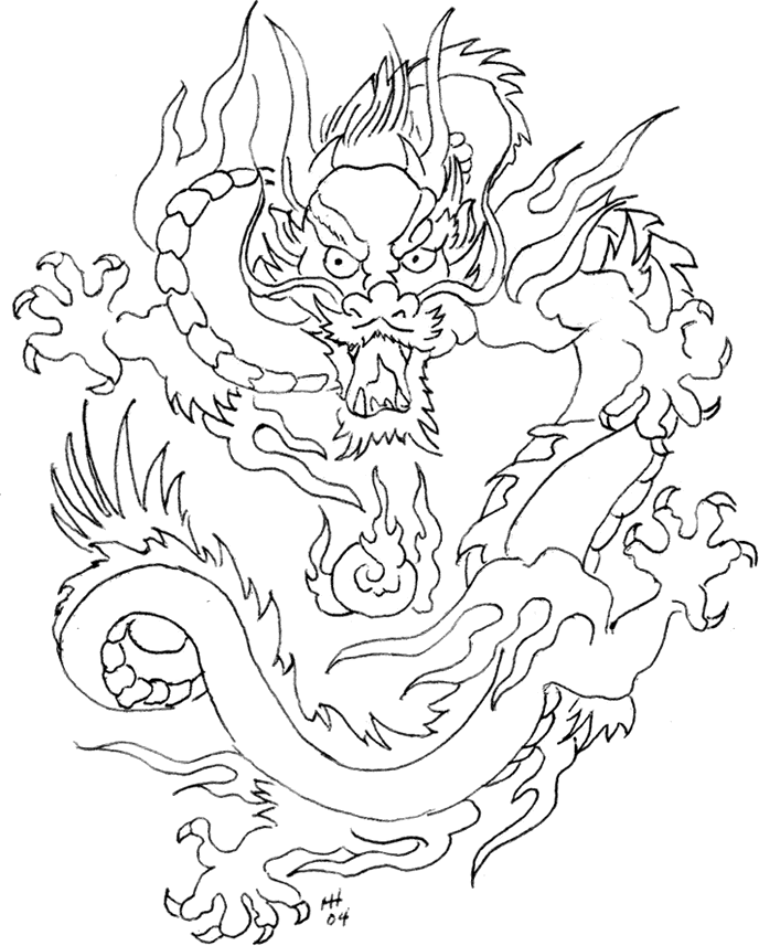 Chinese Dragon Face Coloring Pages Images & Pictures - Becuo
