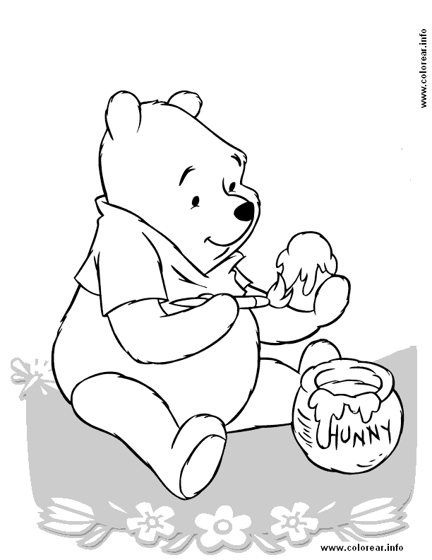 Pooh En Una Ramagif Coloring Bookr