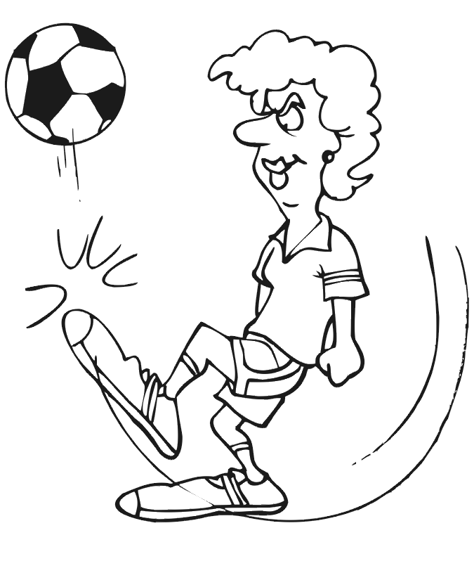 Soccer Coloring Page | Woman player