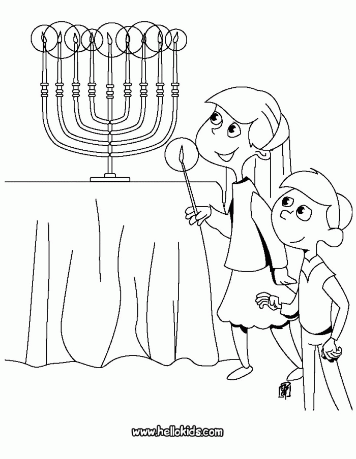 Hanukkah Coloring Page