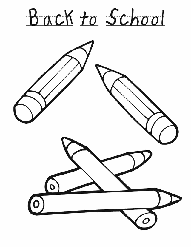 Back to schoool pencils - Free Printable Coloring Pages