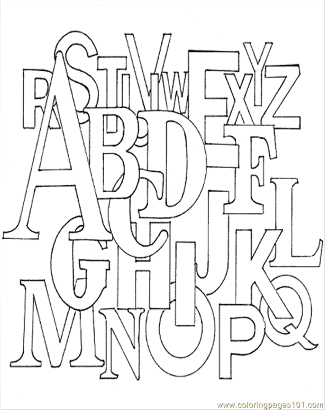 Coloring Pages Alphabet (Education > Alphabets) - free printable 