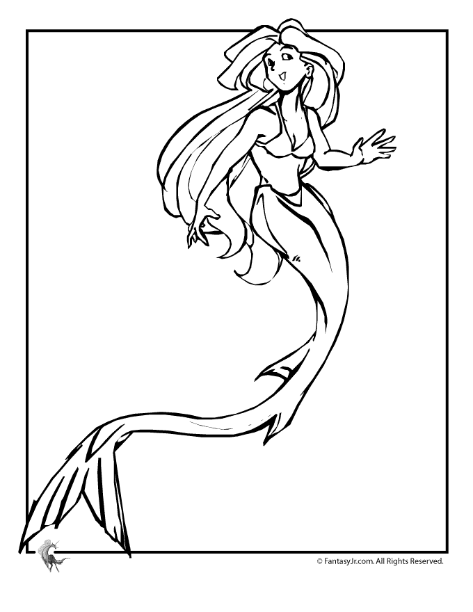 Mermaids-coloring-6 | Free Coloring Page Site