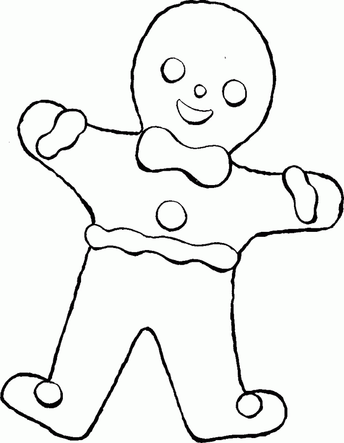 Gingerbread Coloring Pages : Gingerbread Coloring Page Kids 