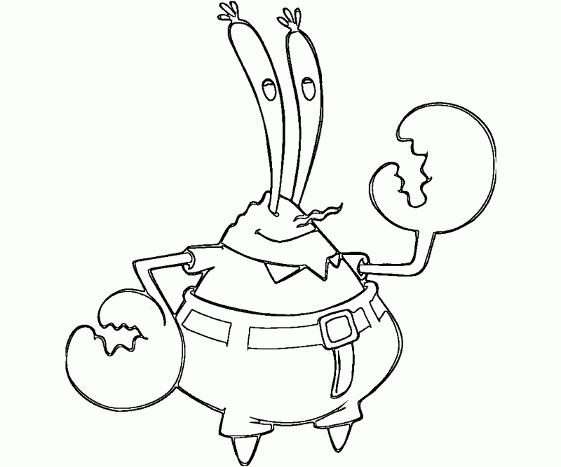 8 Mr Krabs Coloring Page