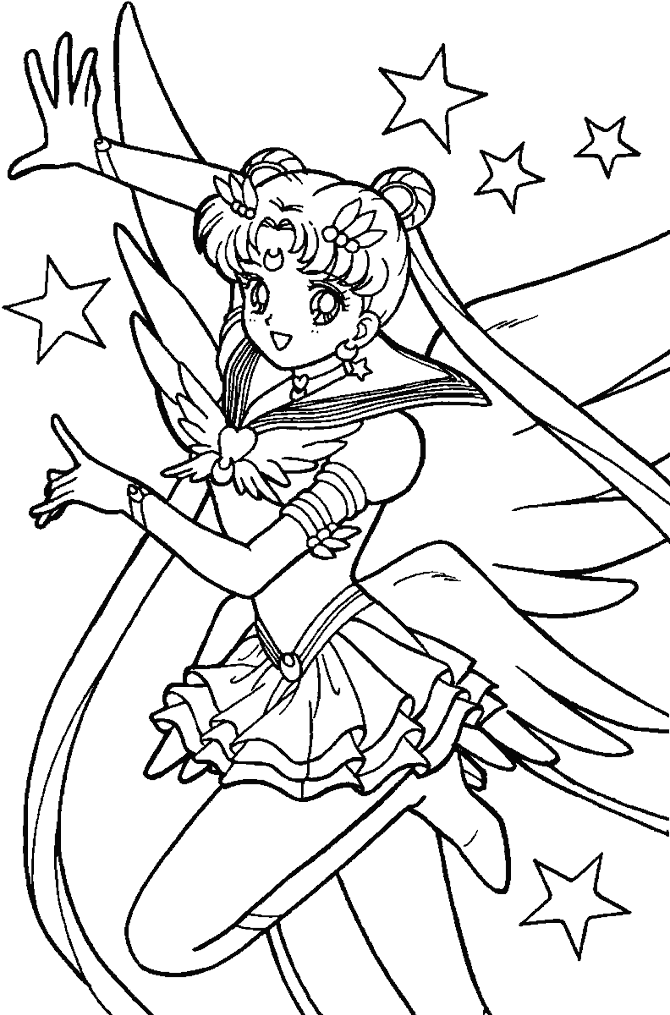 Sailor Moon Coloring Page - Coloring Home