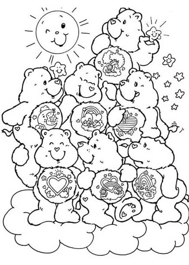care bear having a swing source fa5 care bears coloring pages 