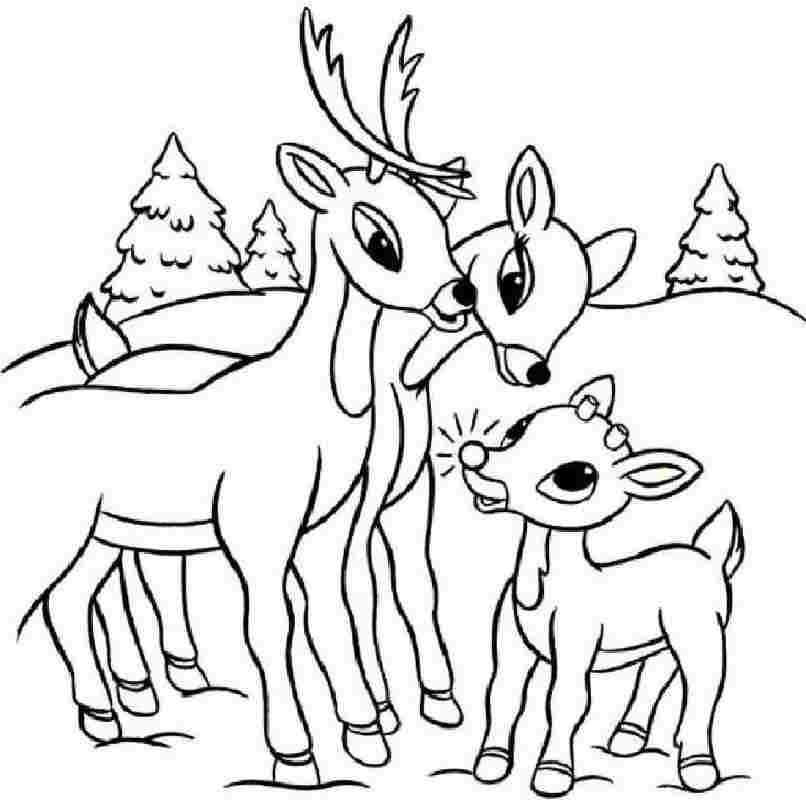 Printable Free Coloring Pages Christmas Santa Deer For Kids & Boys - #