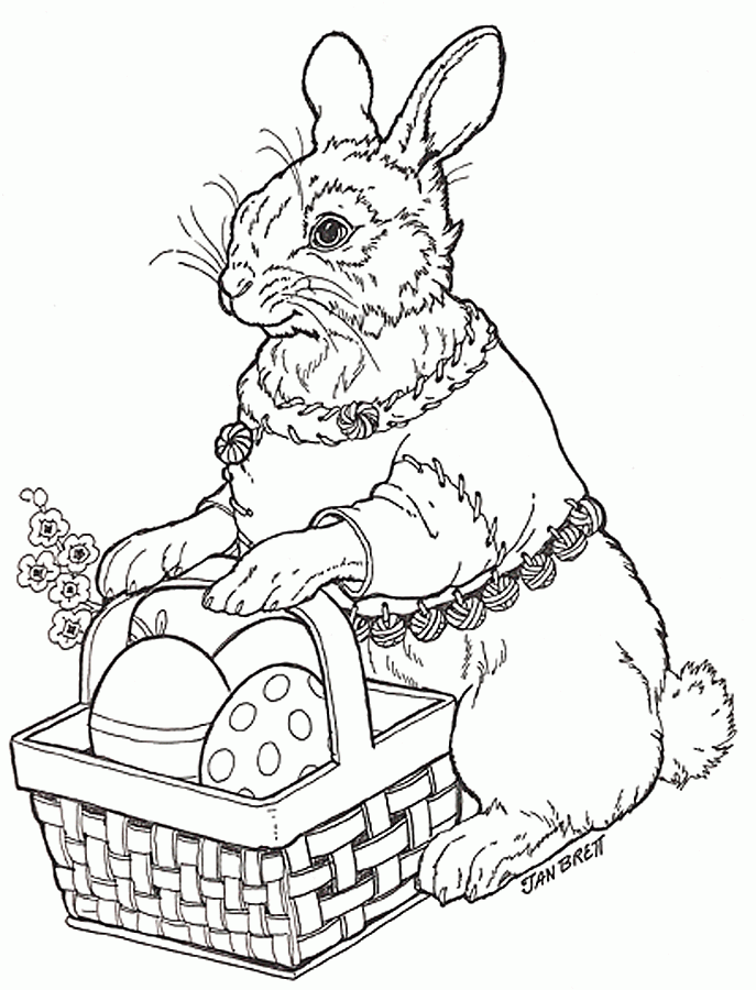 62 Simple Jan Brett Easter Coloring Pages with disney character