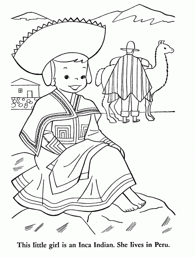 Peru Pages Colouring Pages 204124 Peru Flag Coloring Page