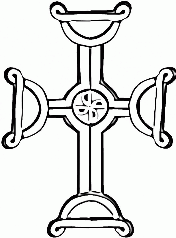 Celtic Cross Coloring Pages For Kids