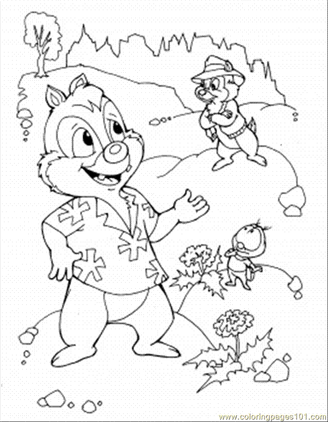 Coloring Pages Chip And Dale Rangers (Cartoons > Others) - free 