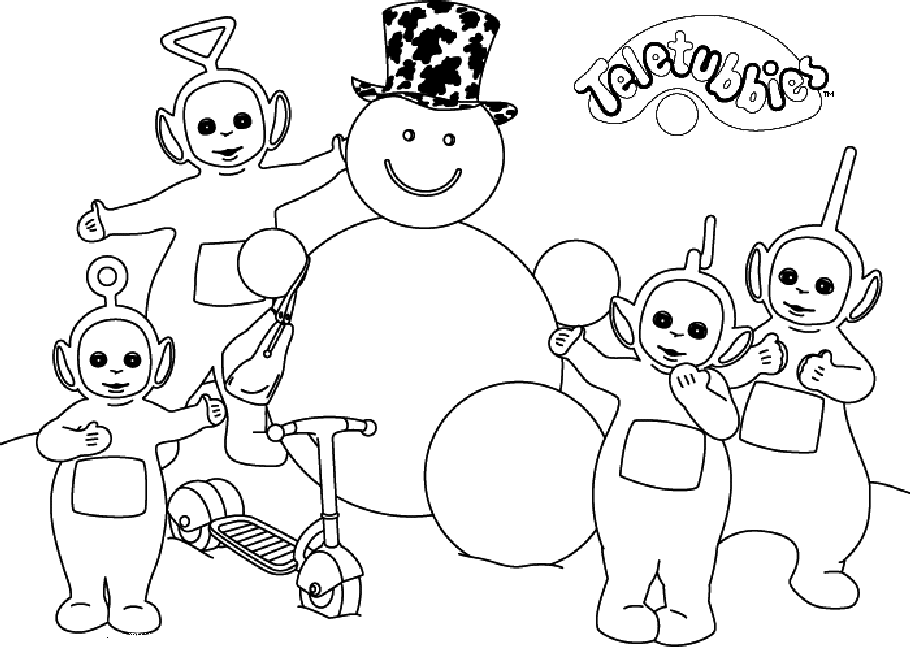 Teletubbies Coloring Pages To Print | Cartoon Characters Coloring 