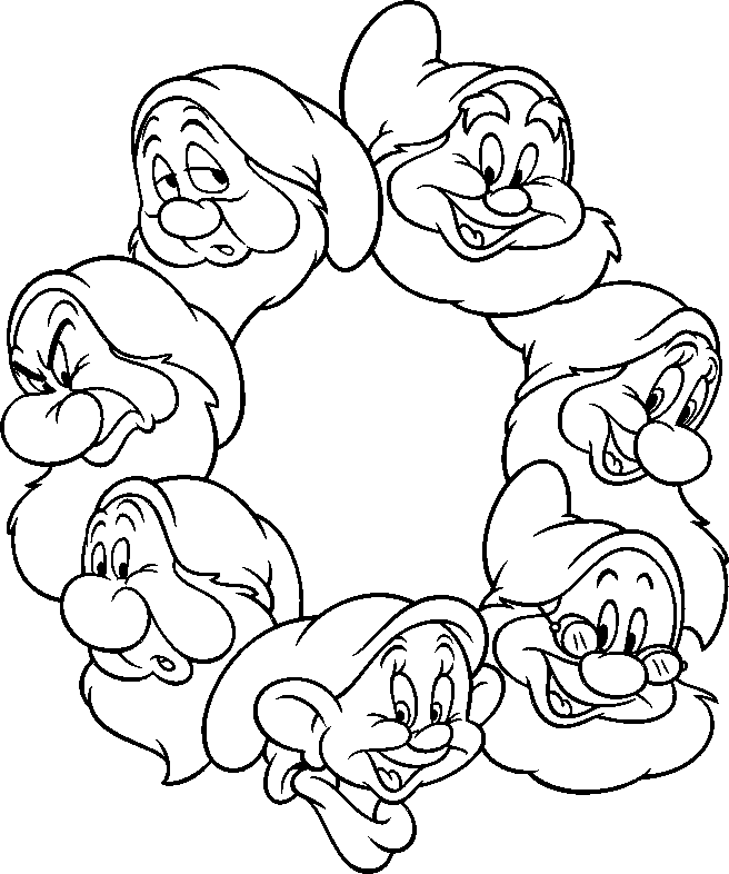 Dwarfs Coloring Pages free printable coloring pages snow white 