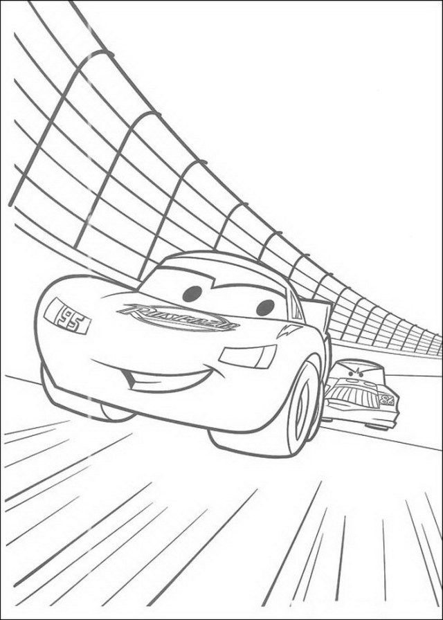 Speed Cars Coloring Pages – McQueen Race cars coloring pages for 