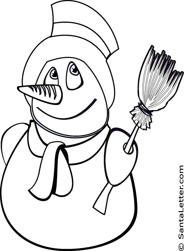 Snowman Christmas Coloring Pages