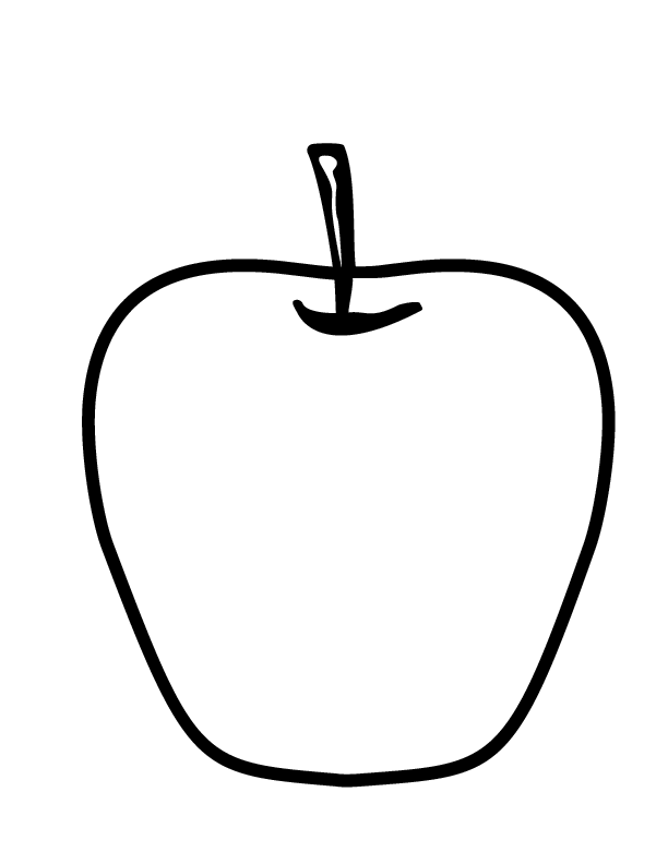 Coloring Page Of Apple - Coloring Home
