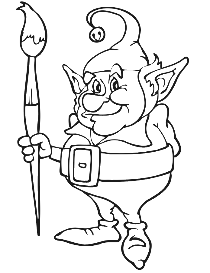 Christmas Elf Coloring Pages Printable/page/3 | Printable Coloring 