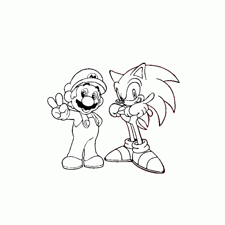 Sonic And Mario Coloring Pages To Print | www.robertdee.org