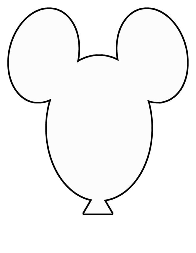 Balloon Mickey Outline - 다운로드 - 4shared