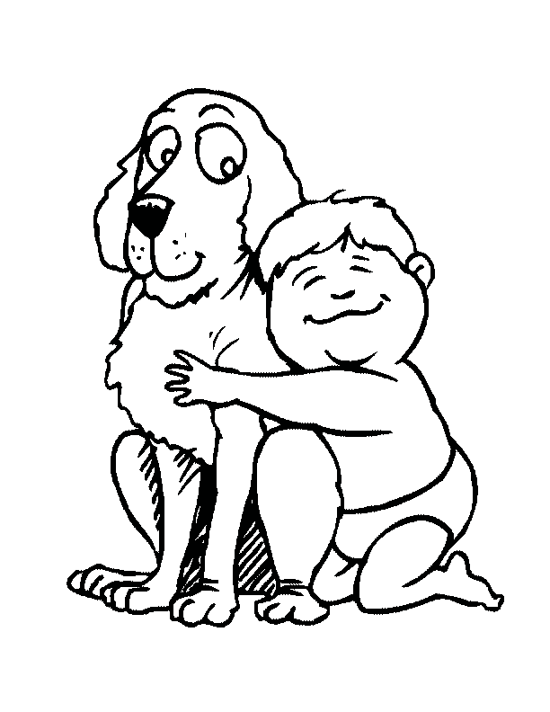 human best friend Dog Coloring Pages for Kids | Best Coloring Pages