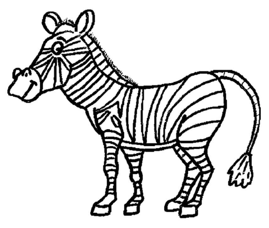 adorable zebra coloring pages for kids | Great Coloring Pages