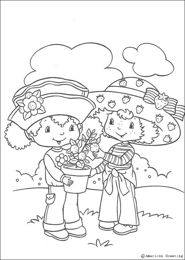 STRAWBERRY SHORTCAKE coloring pages - Strawberry Shortcake and her 
